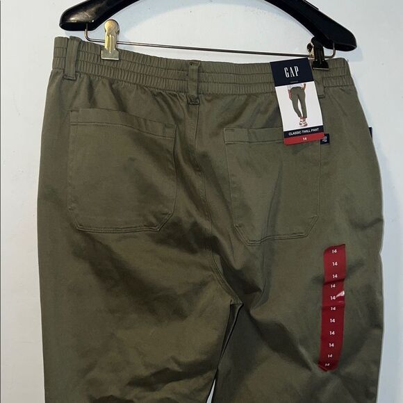 GAP Olive Green Relaxed Fit Classic Twill Pant - 14 NWT - Picture 6 of 10